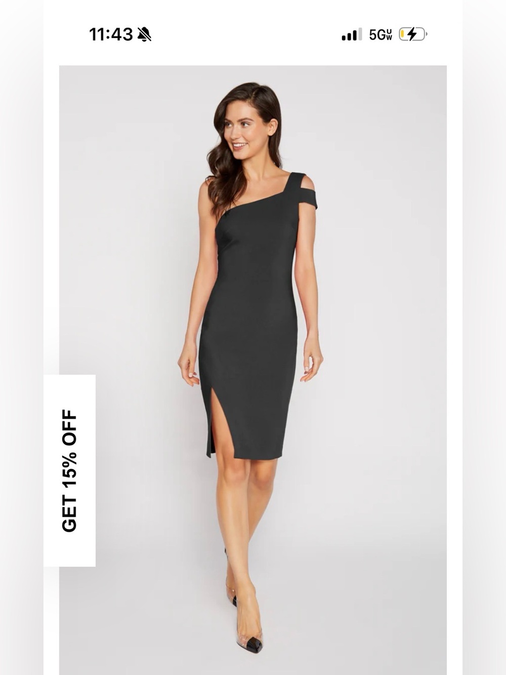 Likely - One Shoulder Black Cocktail Dress - 6